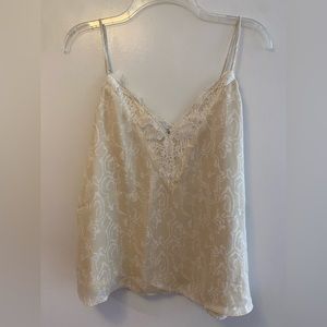 Melrose and Market-Medium-Cream and White Tank